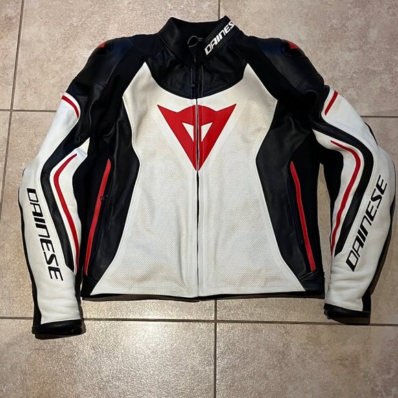 Dainese Assen Armored Perforated Leather Motocycle Jacket Dainese Assen Armored Perforated Leather Motocycle Jacket